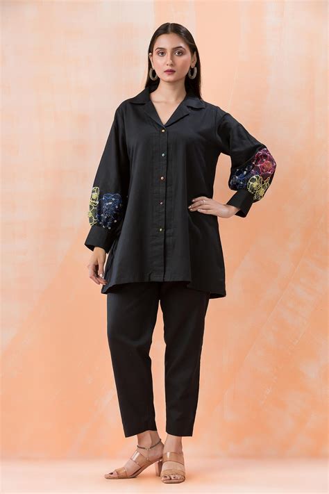 Niharika Onyx Handwork Co-ord Set – AutumnLane Clothing