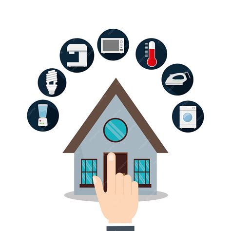 Smart home house icon set | Premium Vector