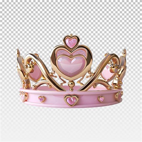 Premium PSD | Pink princess crown clipart