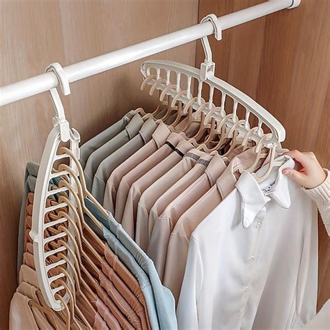 1pc Multi Hole Clothes Hanger, Multifunctional Folding Clothes Drying ...