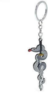 HappierYou White Cobra Metal One Sided Sword Metal keychain Demon ...