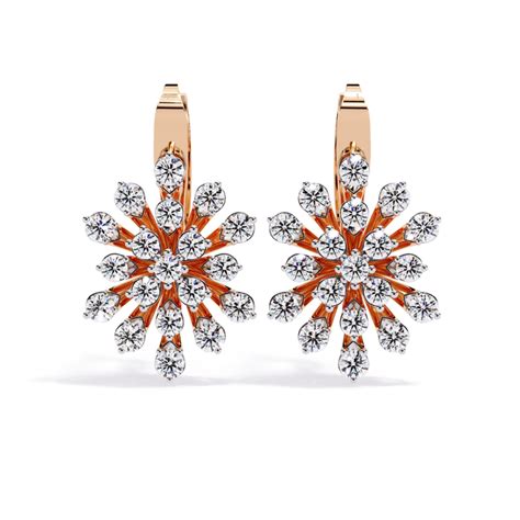 Modern Floral Lab Grown Diamond Earrings – ONYA