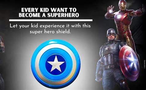 Buy Partyzon Blue Stealth Captain Kids Little Hero Plastic Shield For ...