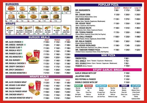 Menu at Mr Burger, Ghaziabad, 14