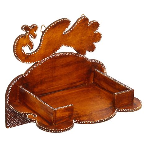 Brown MDF Pooja Temple/Mandir - eCraftIndia Online