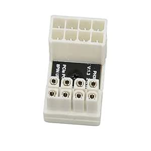 EXCLUZO GPU Steering Connector, 8 Pin White GPU PCIe Connector 180 ...