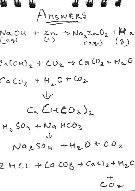 Write balanced chemical equations for the following statements. i. NaOH ...