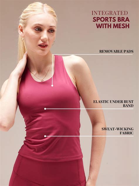 Ruby Racerback Tank | Built-In Bra, Sculpted Fit – Cava – CAVA ...