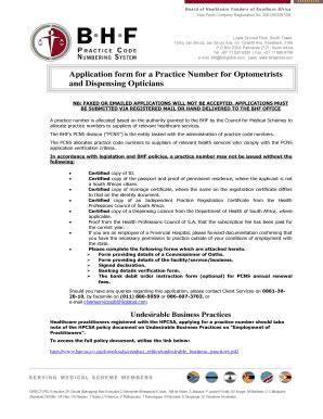 Fillable Online Application Form for Optometry and Optical Dispensers ...