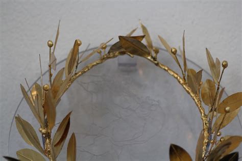 Golden Laurel Wreath Crown With Fruit Berries Ancient Greek Style Bay ...