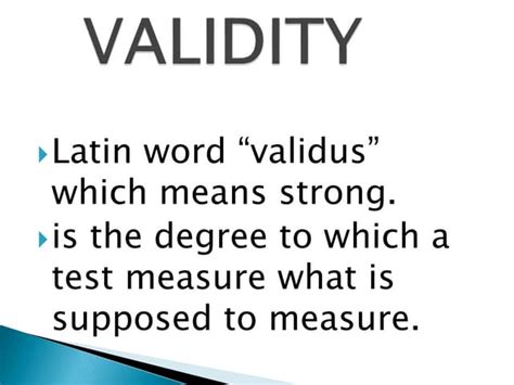 Image result for Define Validity