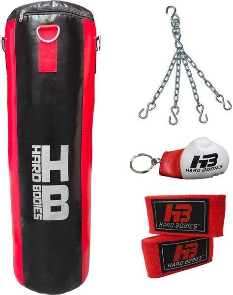 Buy Hard Bodies 4 Feet Synthetic Leather Punching Bag- RED- UNFILLED ...