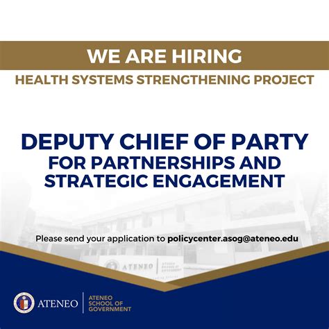 CALL FOR APPLICATIONS: Deputy Chief of Party for Partnerships and ...