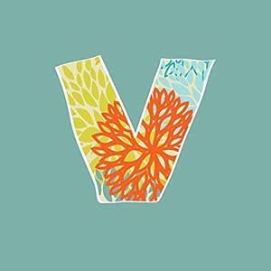 Pitaara Box Floral Letter V | Unframed Canvas Painting for Bedroom ...