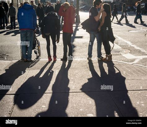 A public display of affection on Fifth Avenue in New York on the day ...