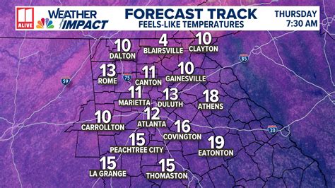 11Alive - Get ready to bundle up, Atlanta! 🥶 Wind chills Thursday ...