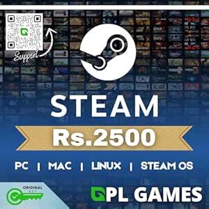 Steam Wallet Code INR 2500 - (Instant Delivery) : Amazon.in: Video Games
