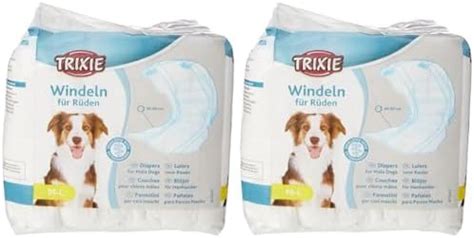 Buy Trixie Disposable Diapers for Male Dogs -12Pcs (M-L) (Pack of 2 ...