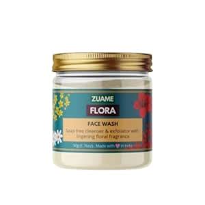 ZUAME Flora Face Wash Powder with Lingering Floral Fragrance for Gentle ...