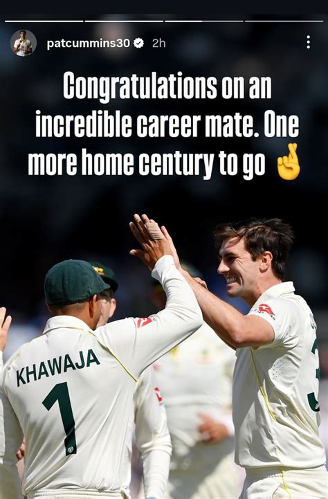 Ashes: Pat Cummins makes special request to Usman Khawaja ahead of ...