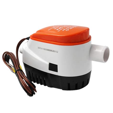 MILAAN Submersible 12V 1100 GPH / 4164 LPH Auto Boat Bilge Water Pump ...