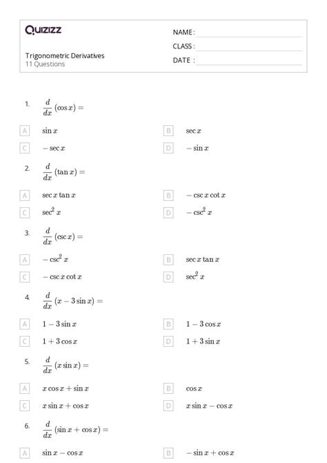 Trigonometric Functions Grade 12 的图像结果