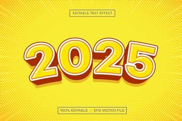 2025 3d text effect | Premium Vector