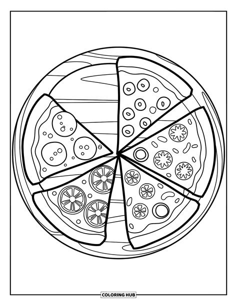 75+ Pizza Ausmalbilder für Kinder & Erwachsene (Kostenlose PDFs zum ...