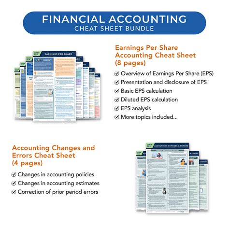 FINANCIAL ACCOUNTING Cheat Sheets BUNDLE Accountant Study Guide ...