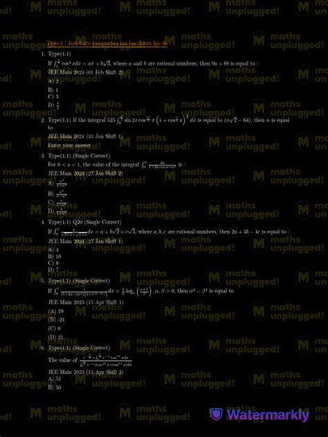 Image result for Definite Integration Questions