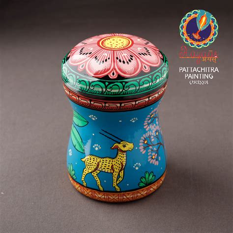 Buy Bengal Patua Handpainted Stainless Steel Multi Utility Canister ...