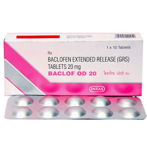 Baclof OD 20 Tablet 10's Price, Uses, Side Effects, Composition ...