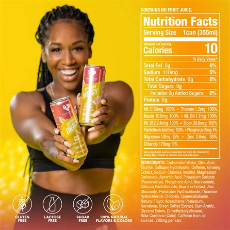 Buy Women's Best Energy Drink, Different Energy Drink, 200mg Natural ...