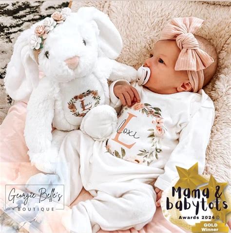 Personalised Gifts for New Baby Girl, Personalised Floral Babygrow ...