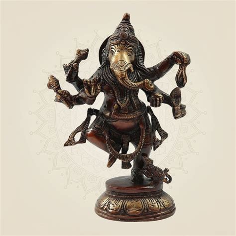 Buy Brass Dancing Ganesha Idol | Handcrafted Hindu Statue