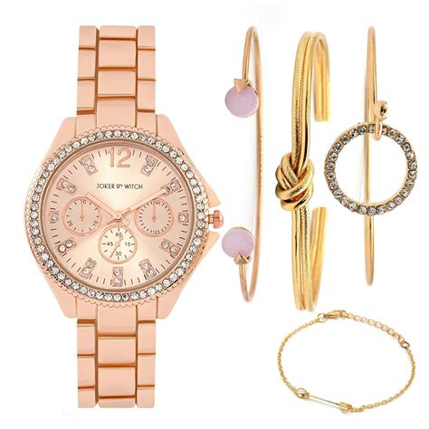 Joker & Witch Women Joker&Witch Psalm Watch Bracelet Set : Amazon.in ...