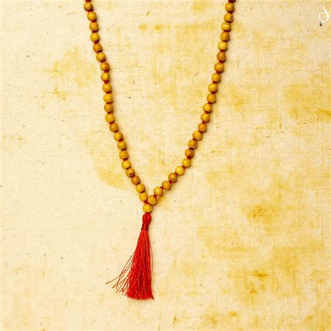 Pure White Sandalwood (Chandan) Mala- 108+1 Beads – Devprayagjal