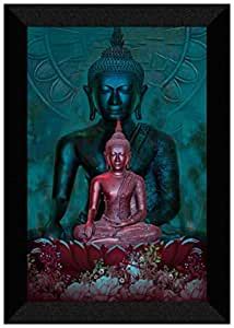 SAF Buddha Modern Art Digital Reprint UV Textured Synthetic Frame ...