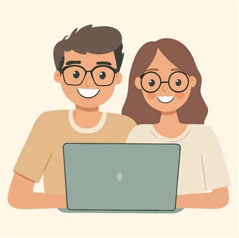 Two colleague working on laptop | Premium AI-generated vector