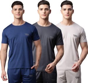 VIMAL JONNEY Solid Men Round Neck Multicolor T-Shirt - Buy VIMAL JONNEY ...