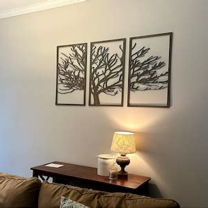 Buy 3 Panel Wood Wall Art Beautiful Living Room Decor Online in India ...