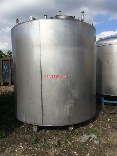 13459 - 12,000 LITRE STAINLESS STEEL JACKETED AND CLAD TANK - Centriplant