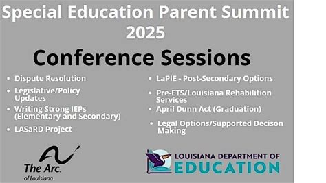 Louisianas Special Education Parent Summit, The Cook Hotel and ...