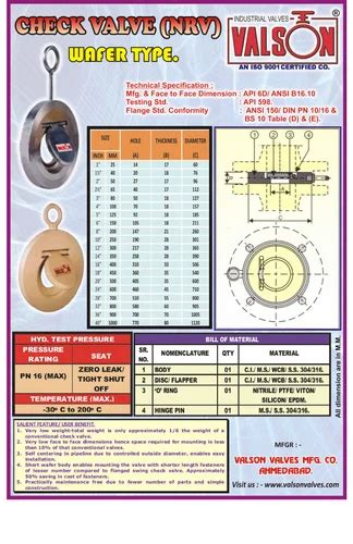 Check Valve - MS Body Wafer Check Valve (NRV) Manufacturer from Ahmedabad