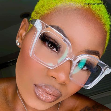 Khadra Square Clear Glasses | Zeelool Glasses