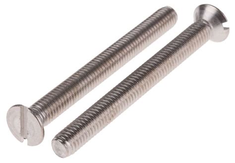 RS PRO | RS PRO Slot Countersunk Stainless Steel Machine Screw 60.0 mm ...