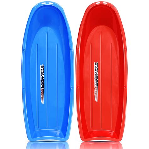 Buy Snow Sled 2 Pack - 48“ Plus Size Toboggan 2 Person Sled for Kids ...