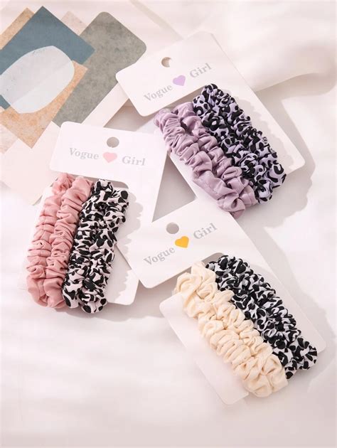 12pcs Leopard Print Scrunchie | SHEIN USA