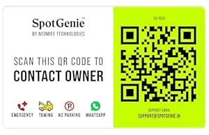 Spotgenie Smart Qr Sticker For Car Â– Scan To Contact Owner | No ...