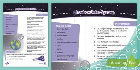 Shoebox Solar System Craft Activity (teacher made) - Twinkl